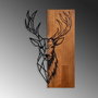 Wallity Red Deer 1 - Accesorio de Pared de Madera y Metal Nogal y Negro